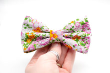 Load image into Gallery viewer, bright pink and orange floral bow tie