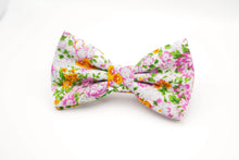 Load image into Gallery viewer, bright pink and orange floral bow tie