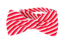Load image into Gallery viewer, candy cane striped bow tie