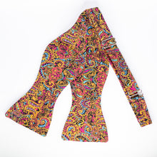 Load image into Gallery viewer, bold paisley self tie bow tie
