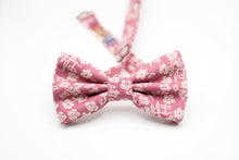 Load image into Gallery viewer, dusty rose ivory floral bow tie