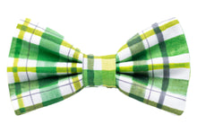 Load image into Gallery viewer, green plaid bow tie