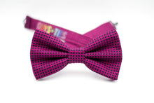 Load image into Gallery viewer, hot pink + black X's bow tie