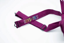 Load image into Gallery viewer, hot pink + black X's bow tie