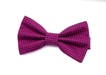 Load image into Gallery viewer, hot pink + black X's bow tie