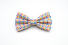 Load image into Gallery viewer, rainbow mini checkered print bow tie