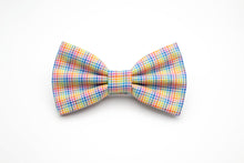 Load image into Gallery viewer, rainbow mini checkered print bow tie
