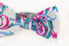 Load image into Gallery viewer, jewel tones paisley bow tie