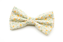 Load image into Gallery viewer, pastel yellow ditzy floral bow tie