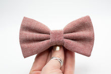 Load image into Gallery viewer, rusty brown herringbone tweed bow tie