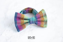 Load image into Gallery viewer, colorful plaid textured bow tie