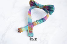 Load image into Gallery viewer, colorful plaid textured bow tie