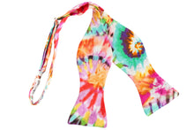 Load image into Gallery viewer, colorful tie dye self tie bow tie