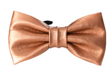 Load image into Gallery viewer, copper metallic faux leather bow tie