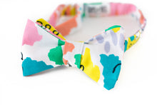 Load image into Gallery viewer, colorful abstract self tie bow tie