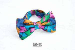 colorful floral bow tie | 90s artsy