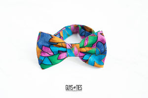 colorful floral bow tie | 90s artsy