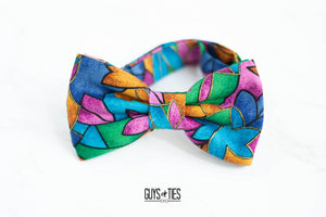 colorful floral bow tie | 90s artsy