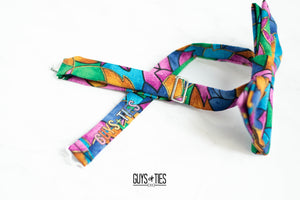 colorful floral bow tie | 90s artsy