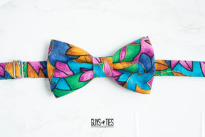 colorful floral bow tie | 90s artsy