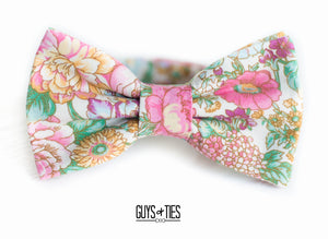 whimsical boho floral bow tie