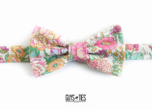 whimsical boho floral bow tie