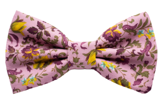 vintage purple floral bow tie