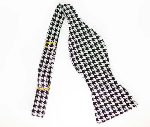 herringbone self tie bow tie
