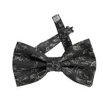 Load image into Gallery viewer, mini lobsters on black bow tie