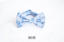 Load image into Gallery viewer, light blue whimsy floral bow tie