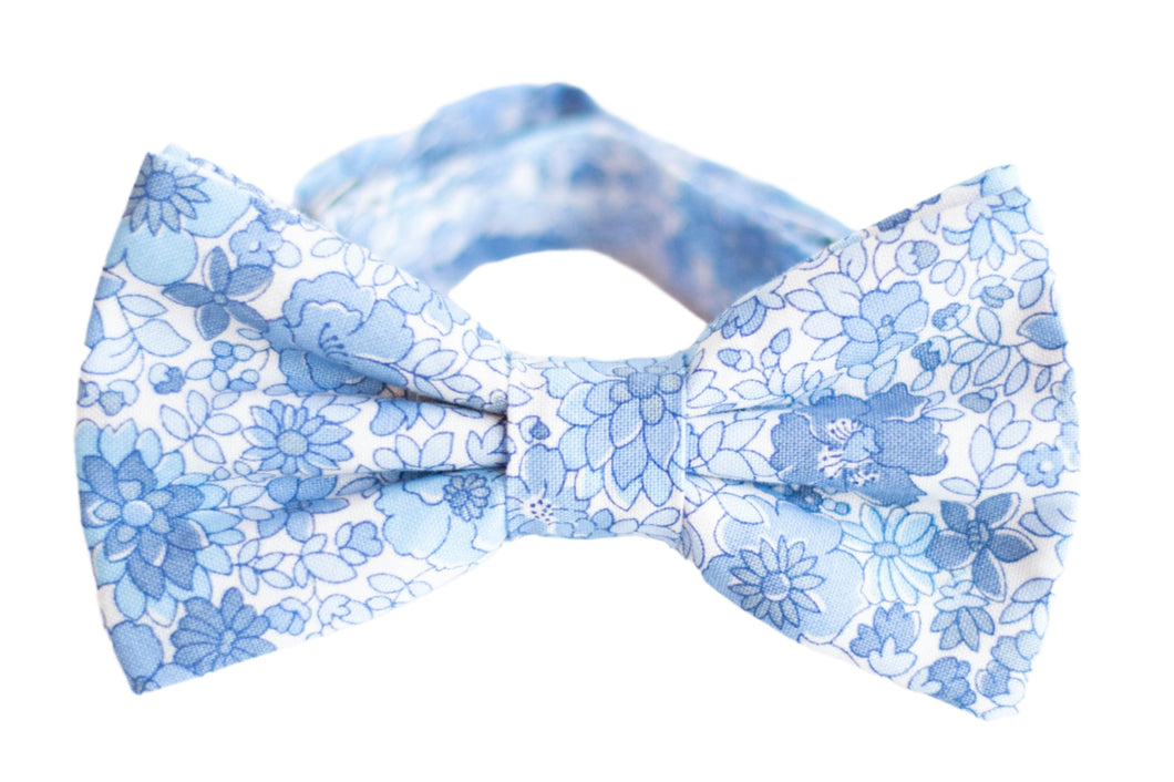 light blue bow tie