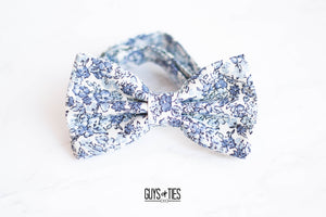 dusty blue bow tie