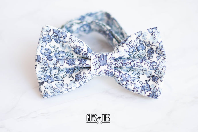 light blue bow tie