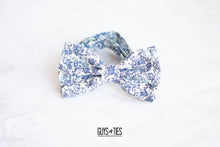 Load image into Gallery viewer, dusty blue floral bow tie