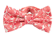 Load image into Gallery viewer, red floral bow tie