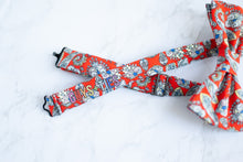 Load image into Gallery viewer, bright red paisley bow tie