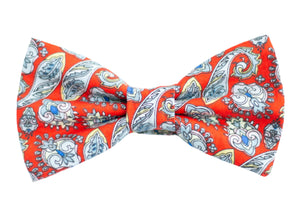 red paisley bow tie