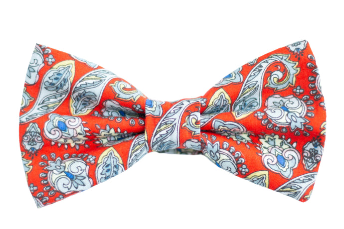 red paisley bow tie