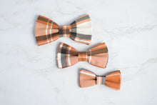 Load image into Gallery viewer, orange plaid dog bow tie