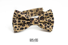 Load image into Gallery viewer, animal print bow tie | brown cheetah