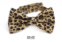 Load image into Gallery viewer, animal print bow tie | brown cheetah