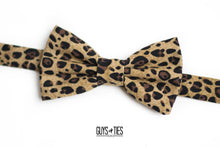 Load image into Gallery viewer, animal print bow tie | brown cheetah