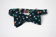 Load image into Gallery viewer, navy blue novelty Christmas self tie bow tie