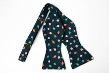 Load image into Gallery viewer, navy blue novelty Christmas self tie bow tie