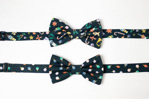 festive xmas bow tie | nutcrackers candy canes