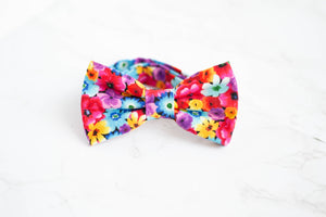 rainbow floral bow tie