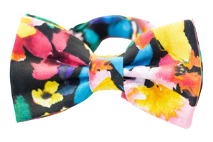 colorful floral bow tie