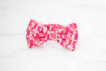 Load image into Gallery viewer, coral pink art smudge bow tie