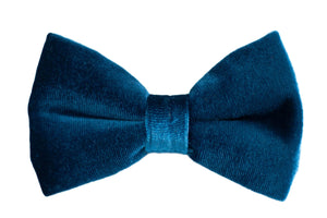 teal velvet bow tie