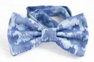 dusty blue bow tie